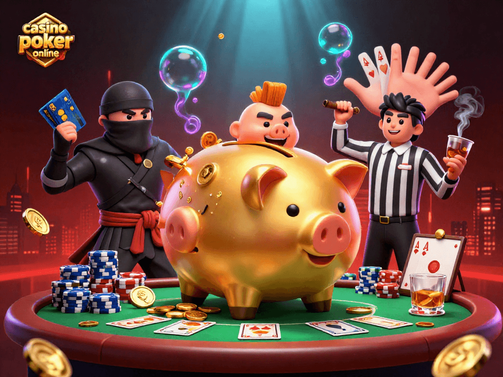 Experience the electric action of casino poker online with vibrant characters and dynamic gameplay.