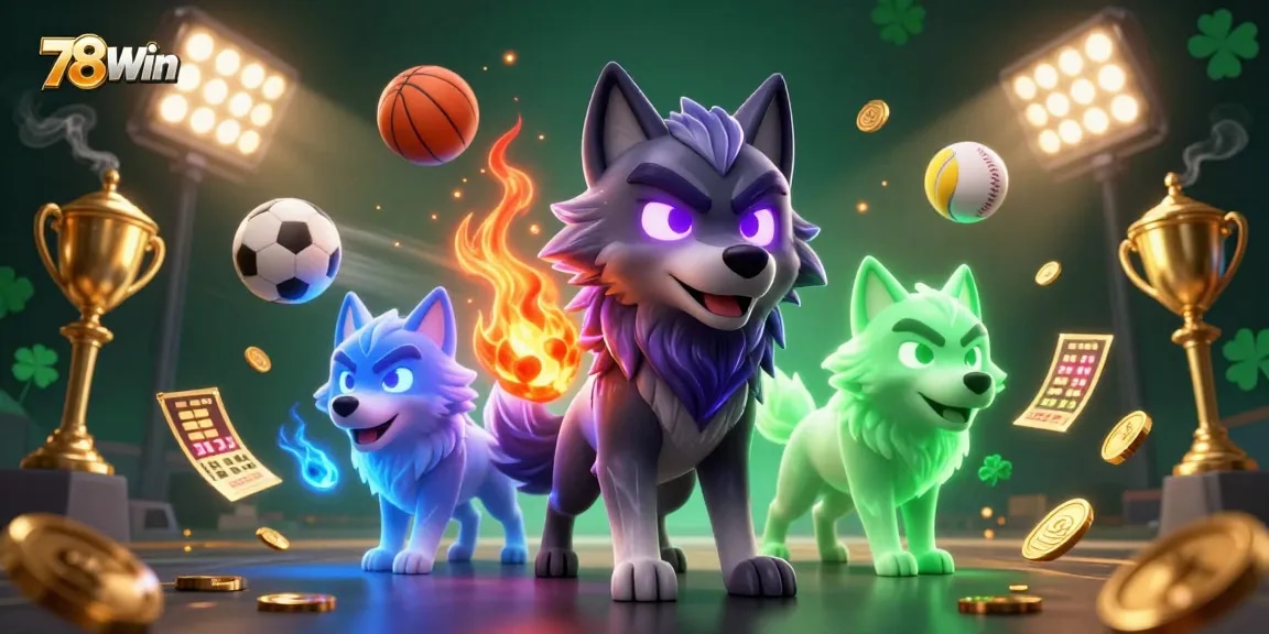 Experience the thrill of 78Win with dynamic sports betting elements and engaging 3D graphics.