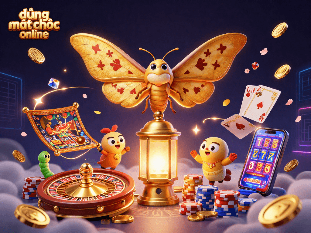 Experience the excitement of đường mạt chược online with dynamic casino elements in a vivid illustration.