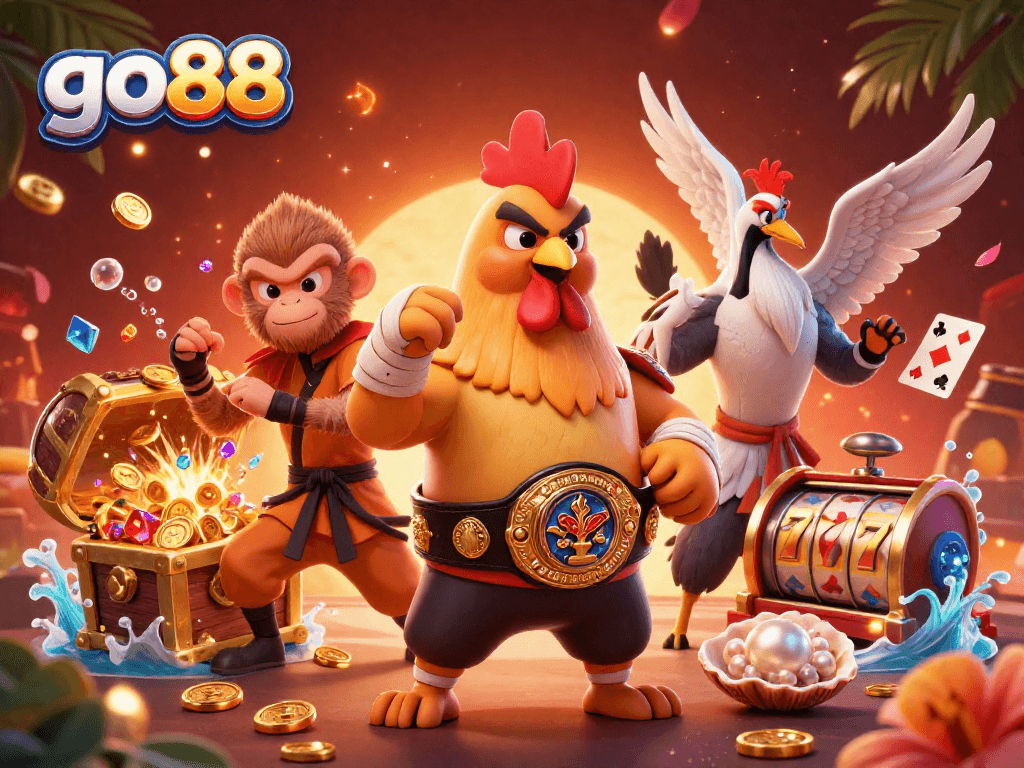 Experience excitement with go88 as fierce characters compete in a vibrant casino adventure.