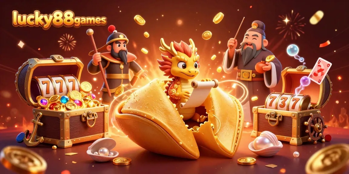 Experience thrilling wins with lucky88games as a wise dragon discovers golden fortunes inside a giant cookie.