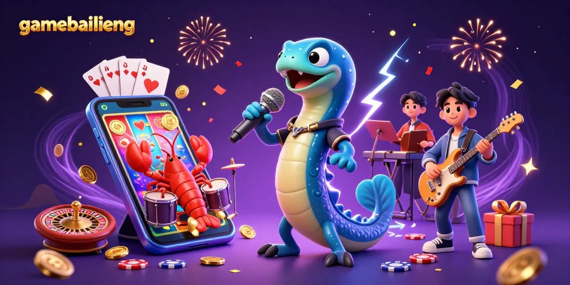 Engage with gamebailieng's exciting underwater casino scene featuring a DJ eel, lobster drummer, and seahorse guitarist.