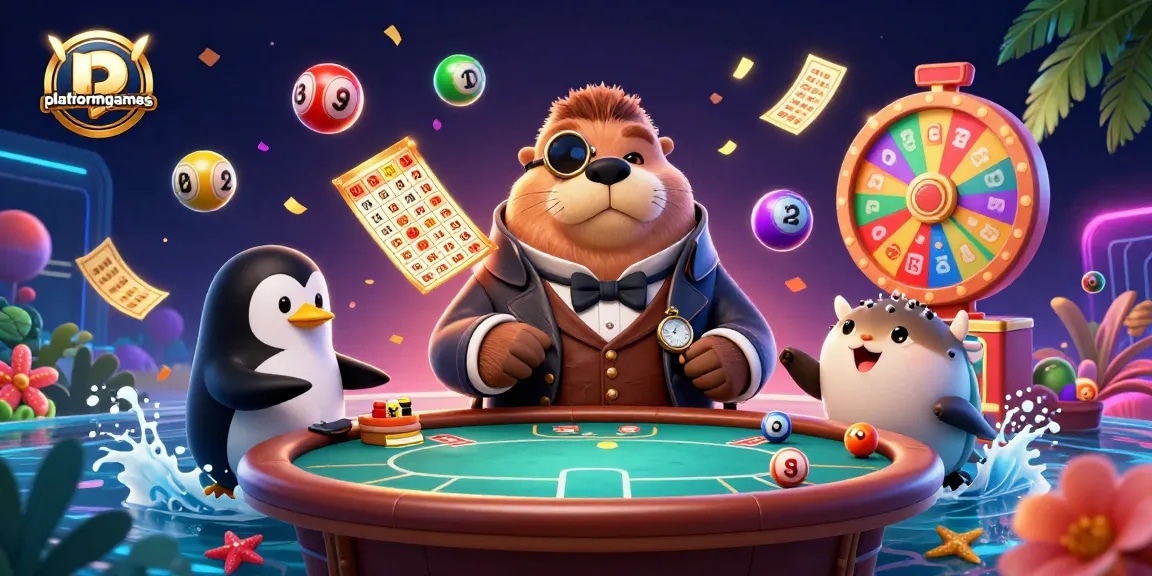 Engage with platformgames as a jolly walrus plays poker underwater with dynamic lottery elements.
