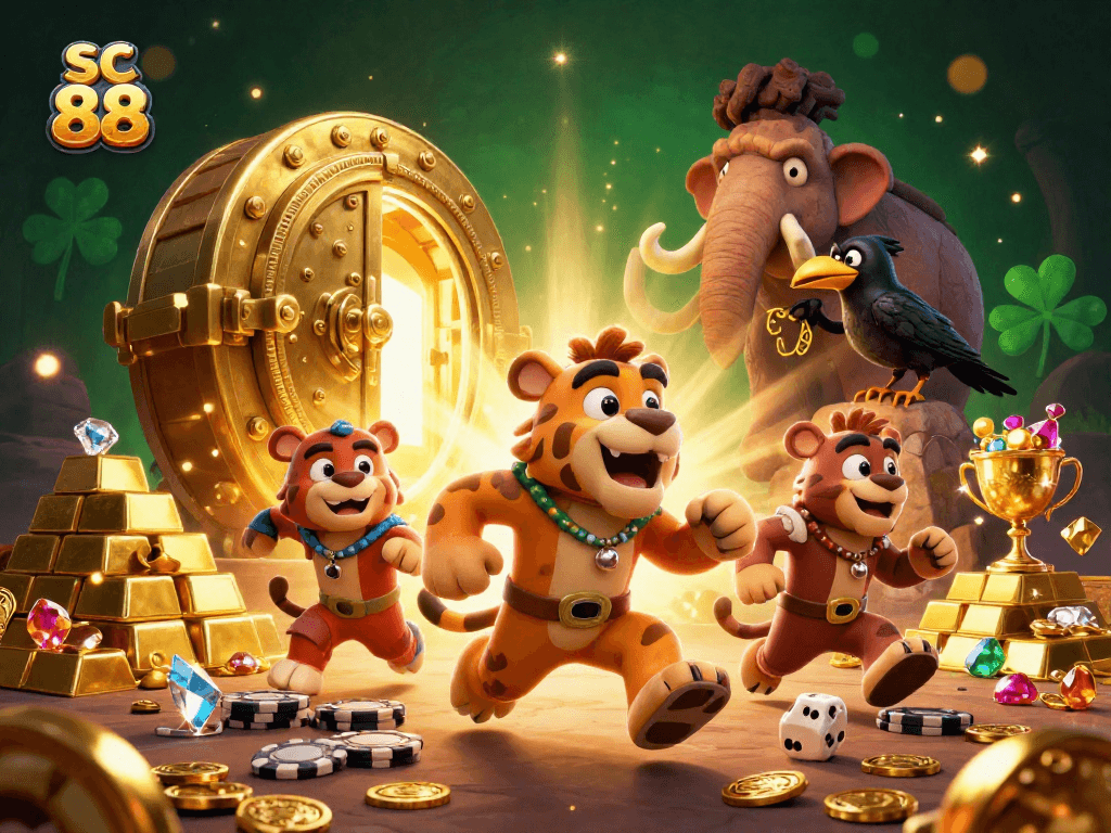 Engage with the thrilling sc 88 prehistoric casino featuring vibrant characters and dazzling treasures.