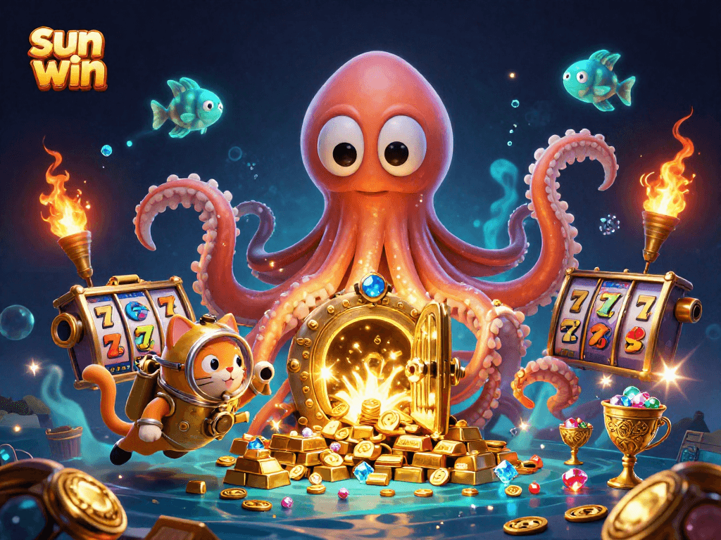 Experience the thrill of winning with sun win in this immersive casino scene filled with enchanting elements.