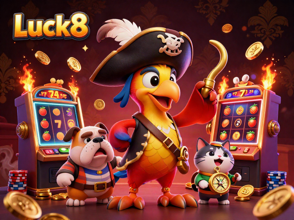 Luck8 enhances gaming with interactive slot machines, vibrant characters, and engaging visuals.