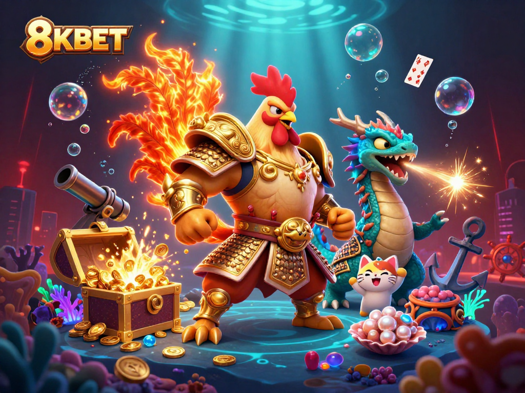 Engage with 8KBET's vibrant casino experience through this dynamic underwater adventure.