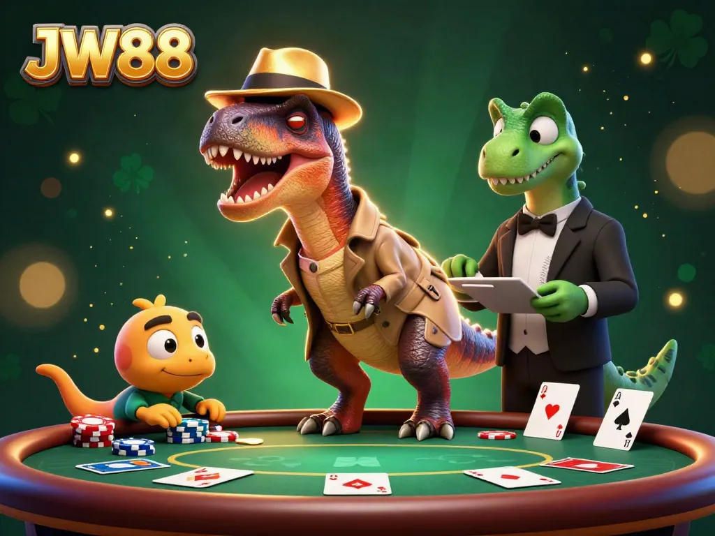 JW88 offers players a vibrant poker scene featuring dynamic 3D characters and elements.