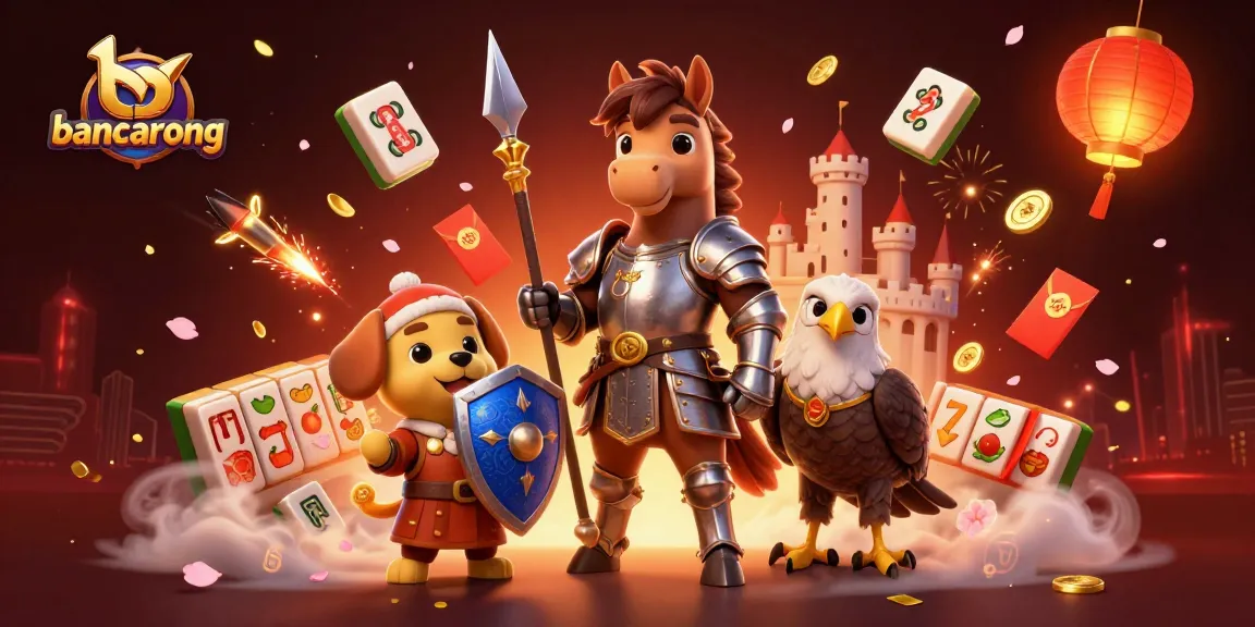 Engage in powerful bancarong slot adventures with a medieval knight, playful puppy, and regal falcon.