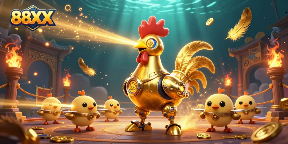 Experience thrilling gameplay with 88XX in a vibrant casino scene featuring gold coins and dynamic characters.