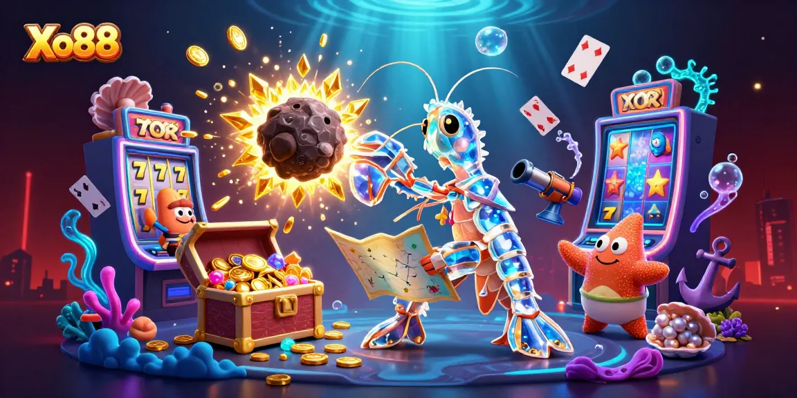 Xo88 engages players with dynamic 3D samurai shrimp in a thrilling gambling adventure.
