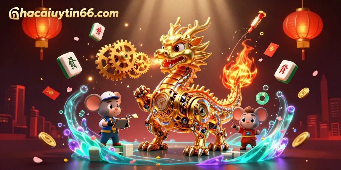 Experience exhilarating gaming moments at nhacaiuytin66com with golden dragon and festive casino elements.