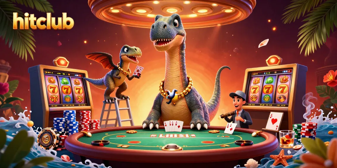 Experience the thrill of hitclub with vibrant slot machines and exciting game elements in a dynamic casino scene.