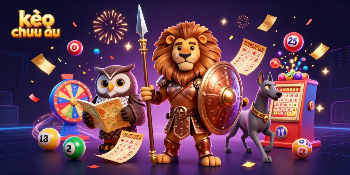 Engage with the thrilling kèo châu âu betting scene featuring a heroic lion and dynamic casino elements.