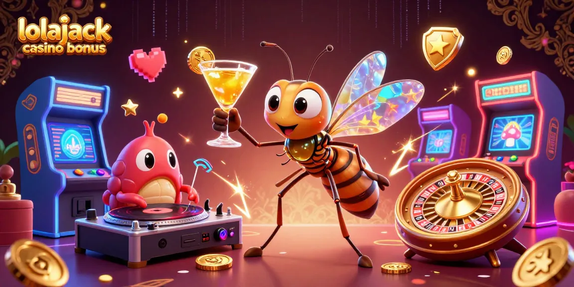 Experience thrilling gaming with the lolajack casino bonus in a vibrant 3D digital illustration