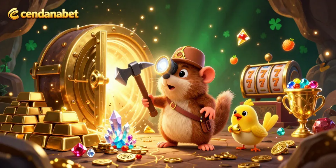 Cendanabet offers thrilling gaming excitement with a treasure hunter mole and glimmering gems for jackpot players.