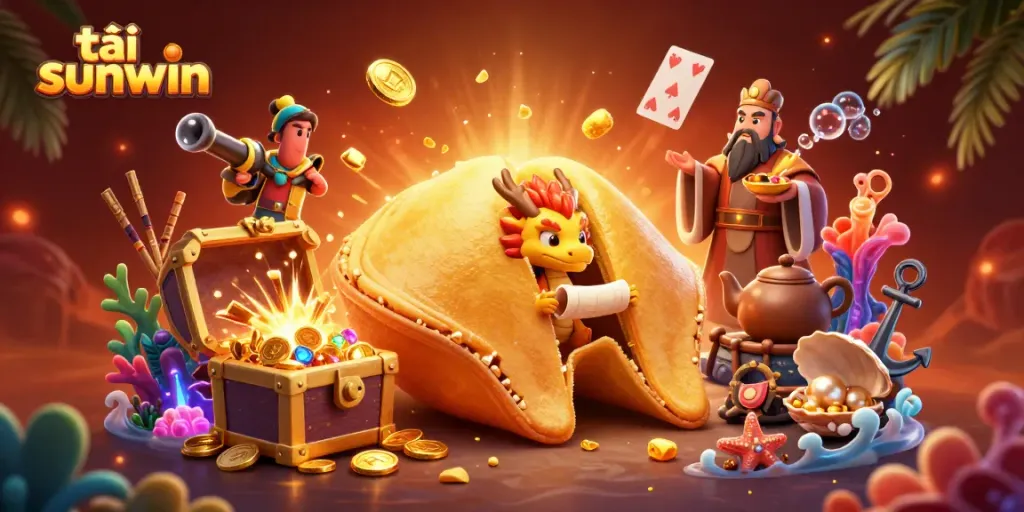 Engage with the vibrant world of tải sunwin, featuring whimsical characters and dynamic casino elements.