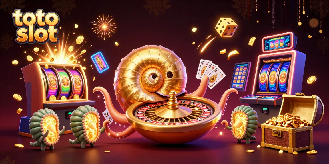 Experience thrilling gameplay with toto slot in this vibrant 3D casino scene, showcasing exciting slot elements.