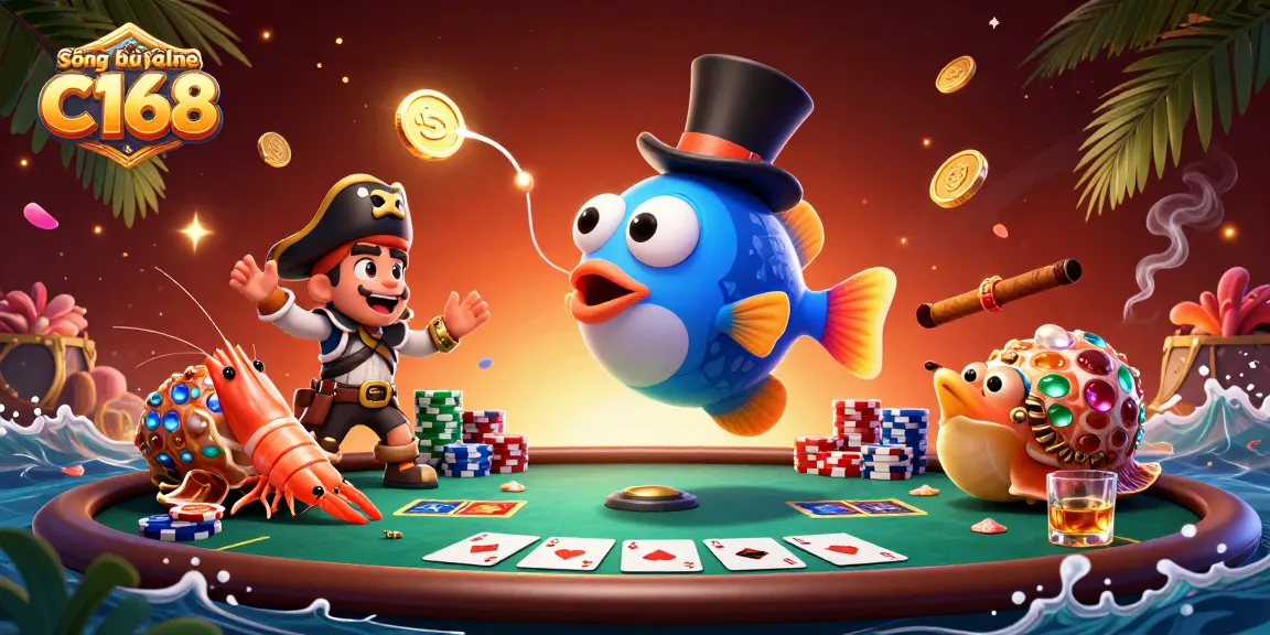 Join the thrill at sòng bài trực tuyến C168 with a vibrant underwater casino adventure featuring rich poker elements.