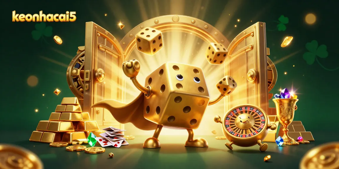 Experience the thrill of keonhacai5 with this vibrant 3D casino-themed digital art, capturing dynamic action.
