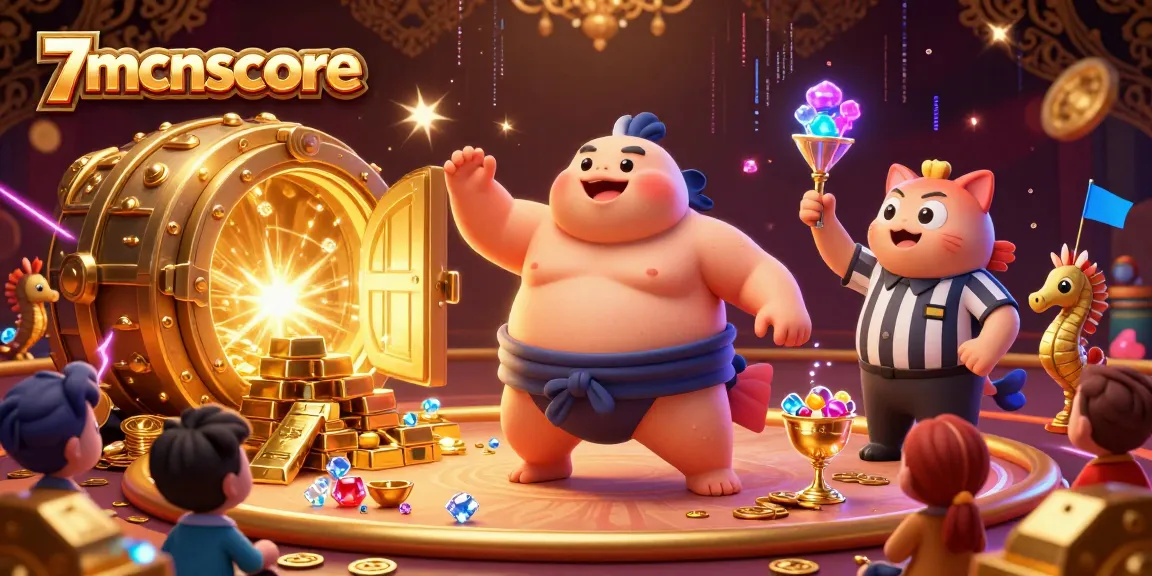 Experience the excitement of 7mcnscore with a 3D underwater casino featuring vibrant characters and treasure!