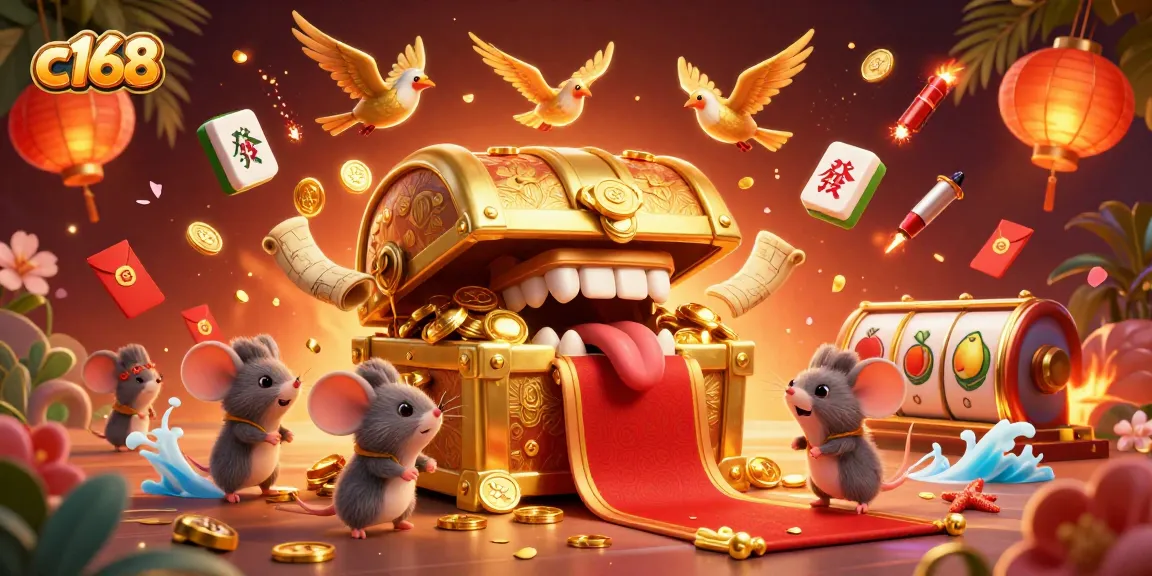 Encounter thrilling gameplay at c168 with vibrant slots, gold coins, and festive decorations.
