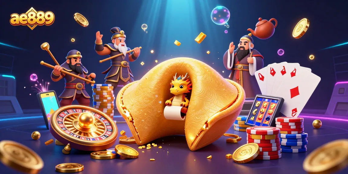 Engage with the exciting world of ae889 as golden fortunes and treasures unfold in a vibrant casino scene.