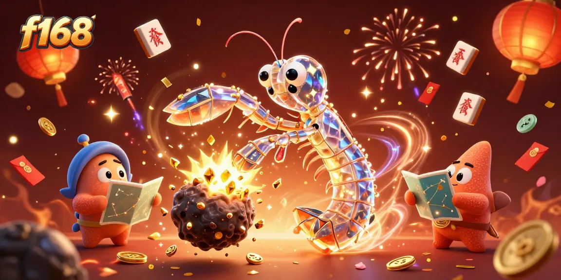 Experience thrilling action at f168 with a galactic samurai mantis shrimp engaging in high-stakes online gaming!