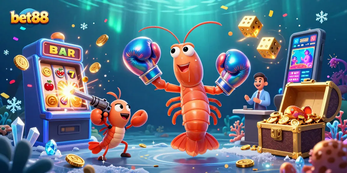 Experience the thrill of bet88 with a dynamic 3D casino illustration showcasing exciting jackpot elements and colorful graphics.