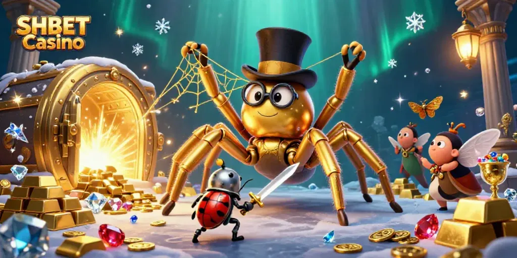 Experience thrilling gaming adventures at SHBET Casino with vibrant characters and dazzling treasures.