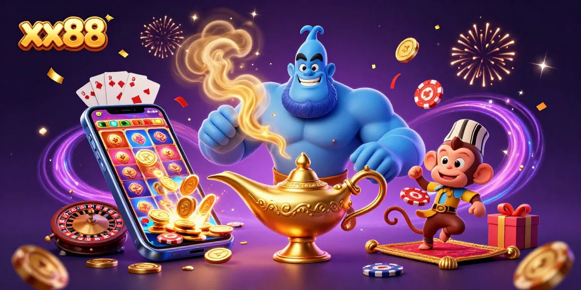 Experience thrilling gaming action at xx88 with vibrant characters and dynamic casino elements.