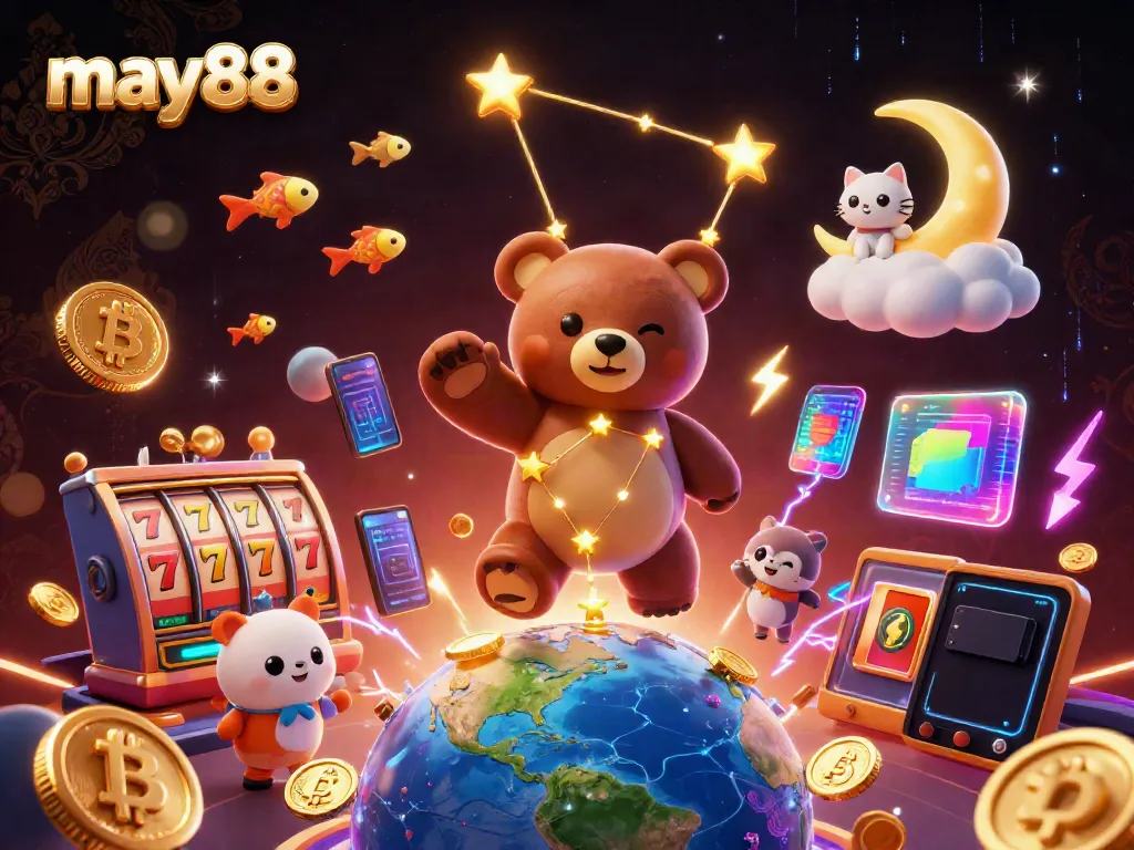 Engage with may88 and enjoy a 3D party atmosphere embracing casino fun with bright slots and vibrant gaming elements.