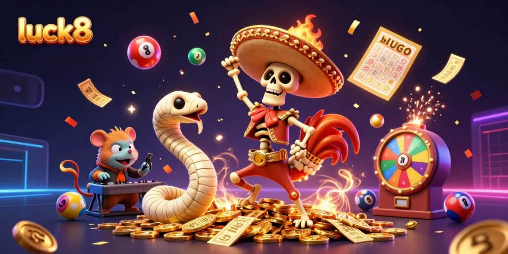 Celebrate big wins at luck8 with colorful casino games and vibrant characters in action.