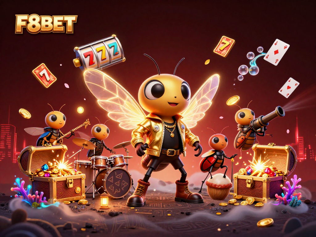 Experience thrilling gaming at F8BET with immersive 3D characters and dynamic casino elements.
