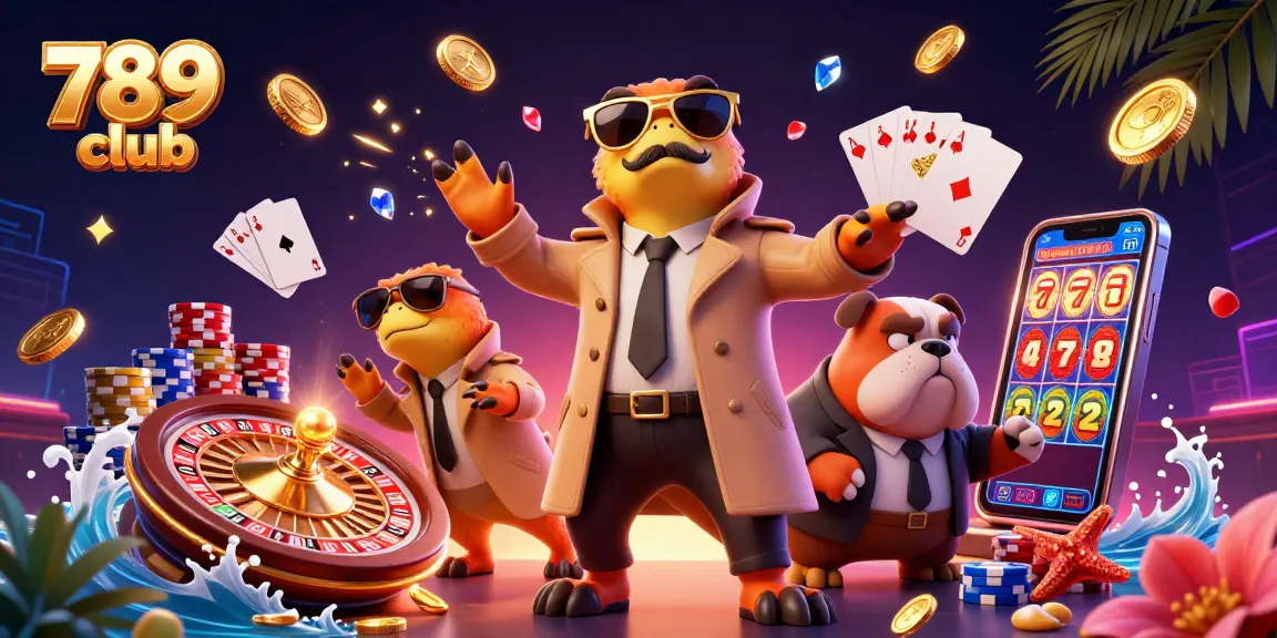 Experience the excitement of 789 club with raptors in a trench coat entering a VIP casino lounge.