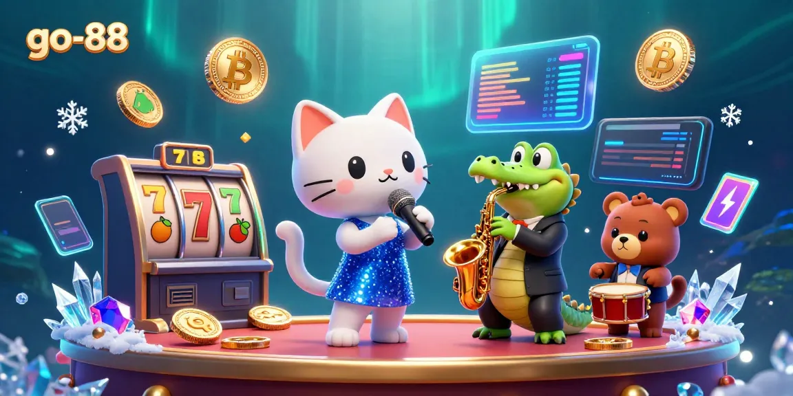 Experience the thrilling go-88 casino scene with vibrant characters and exciting gaming elements.