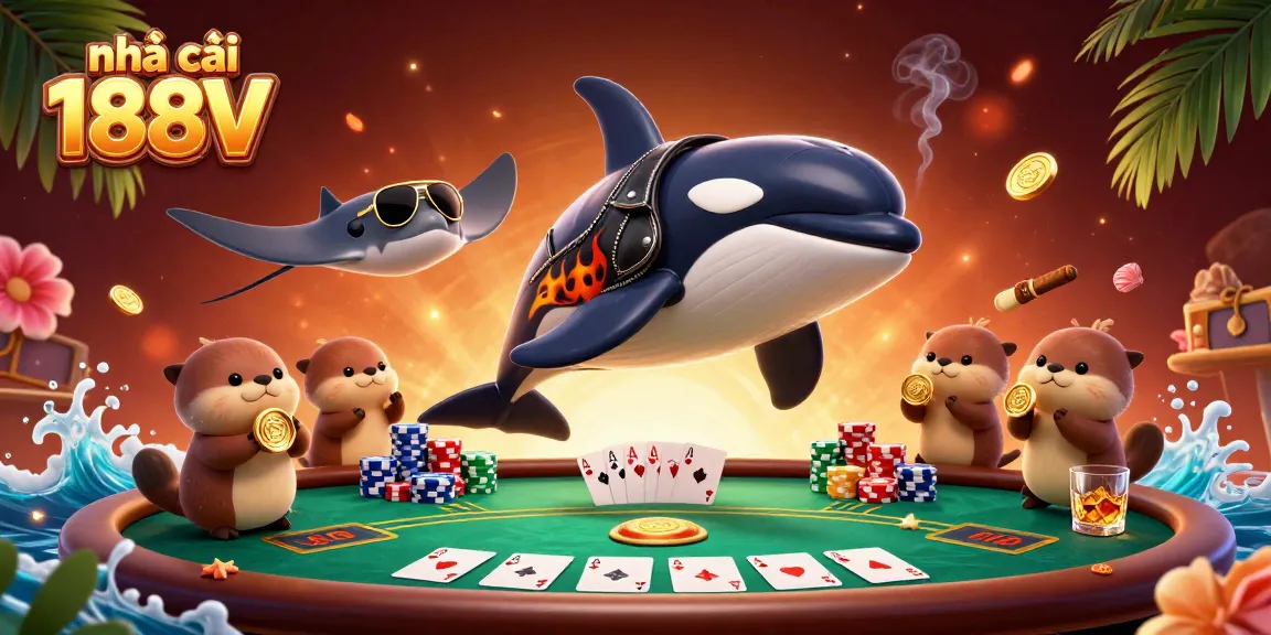 Experience excitement at nhà cái 188V with vibrant, engaging poker action and fun characters!