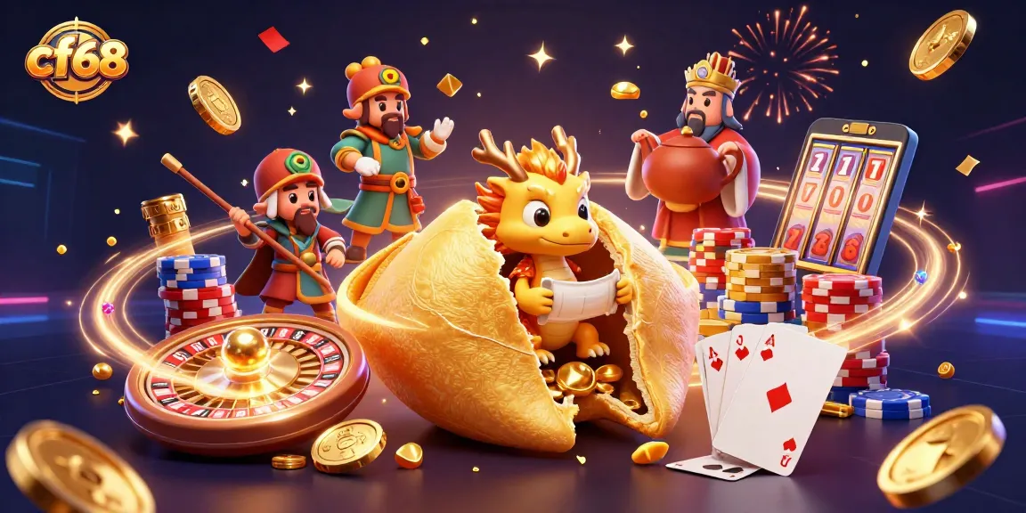 Experience the thrill of cf68 with golden coins and vibrant slot machine reels