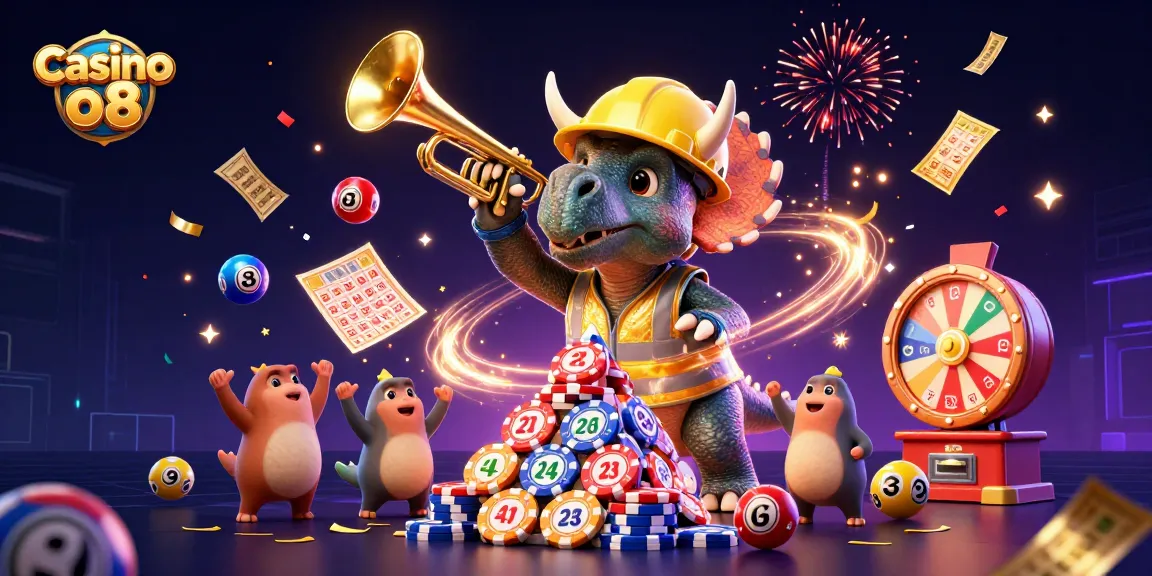 Engage in thrilling games at Casino o8 with vibrant celebration and colorful elements.