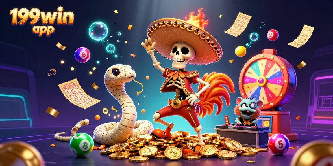 Experience the thrill of winning with the 199win app, featuring exciting games and vibrant characters.