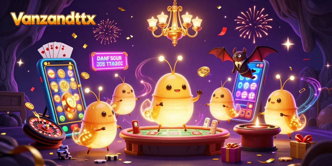 Illuminate your gaming experience with vanzandttx at an electrifying cave casino, showcasing festive gameplay.