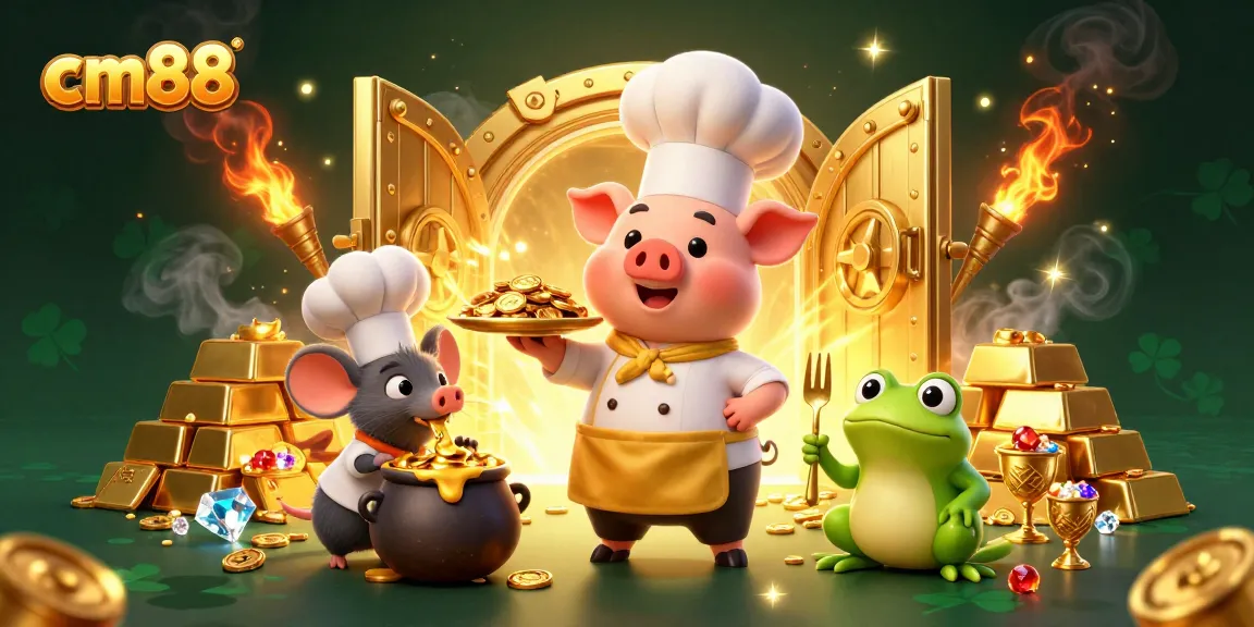 Engage with cm88's thrilling casino experience featuring vibrant characters and gold-rich elements.