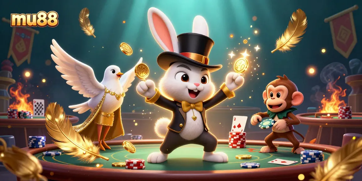 Win big with mu88's enchanting casino scene featuring magical characters and vibrant gameplay elements.