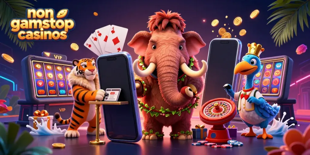 Experience the excitement of non gamstop casinos with vibrant casino characters and dynamic game elements