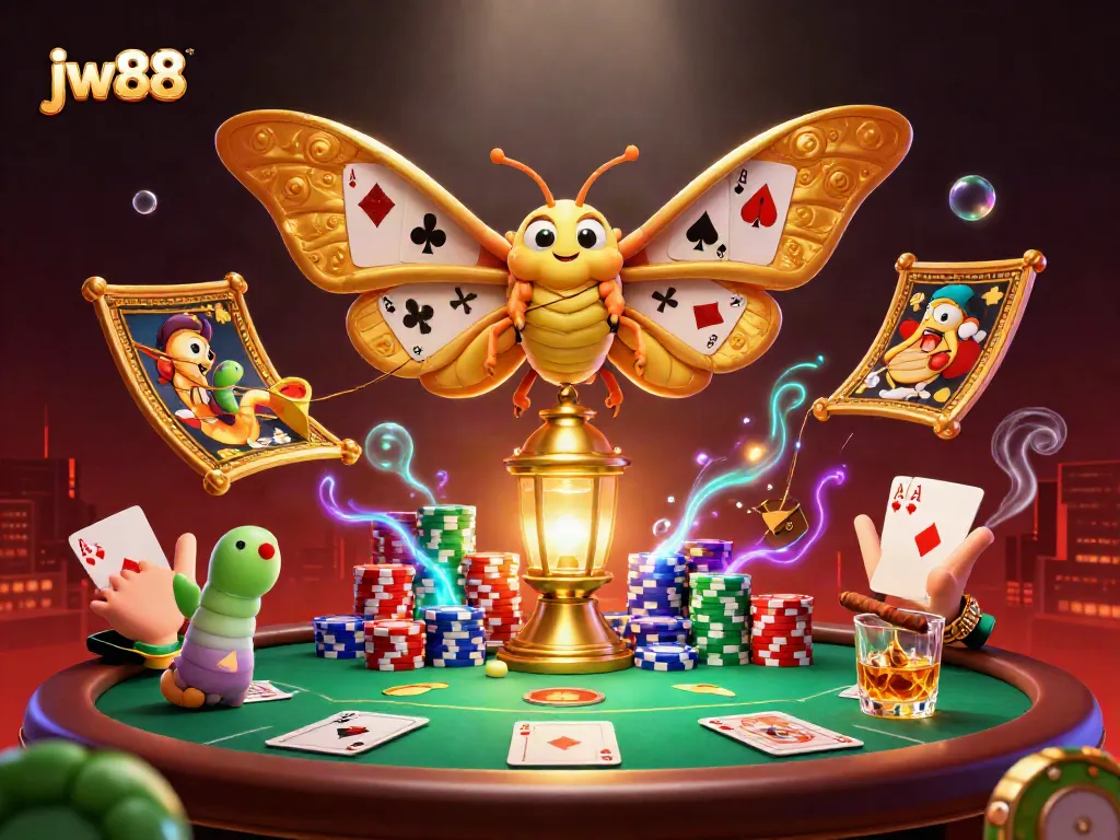 Engage with jw88's exciting casino experience highlighted in a vibrant illustration.