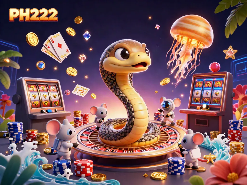 Play exciting games at PH222 while astronaut mice place bets on Saturn's roulette rings.