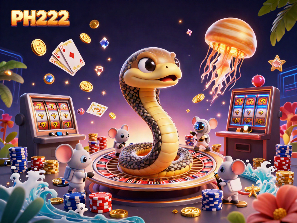 Play exciting games at PH222 while astronaut mice place bets on Saturn's roulette rings.
