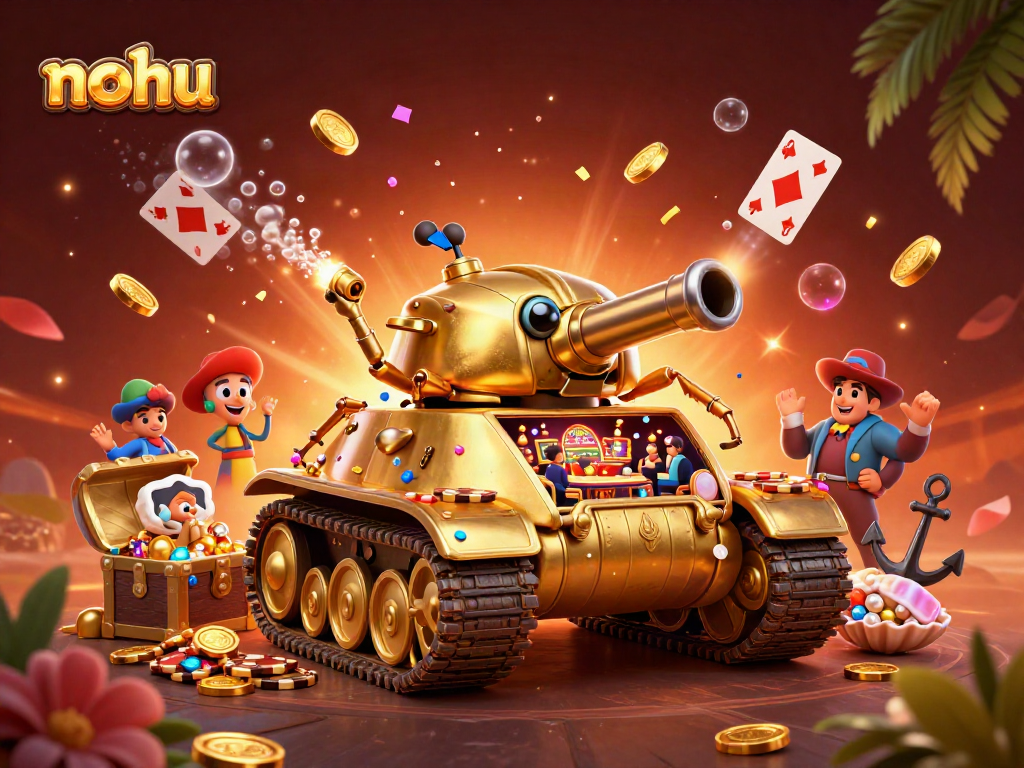 Experience nohu's thrilling games in a vibrant casino world, bursting with coins and excitement.