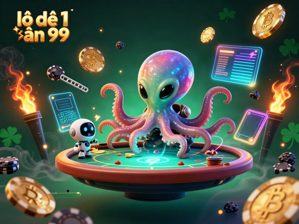 Engage in lô đề 1 ăn 99 with a thrilling 3D alien poker scene and crypto elements