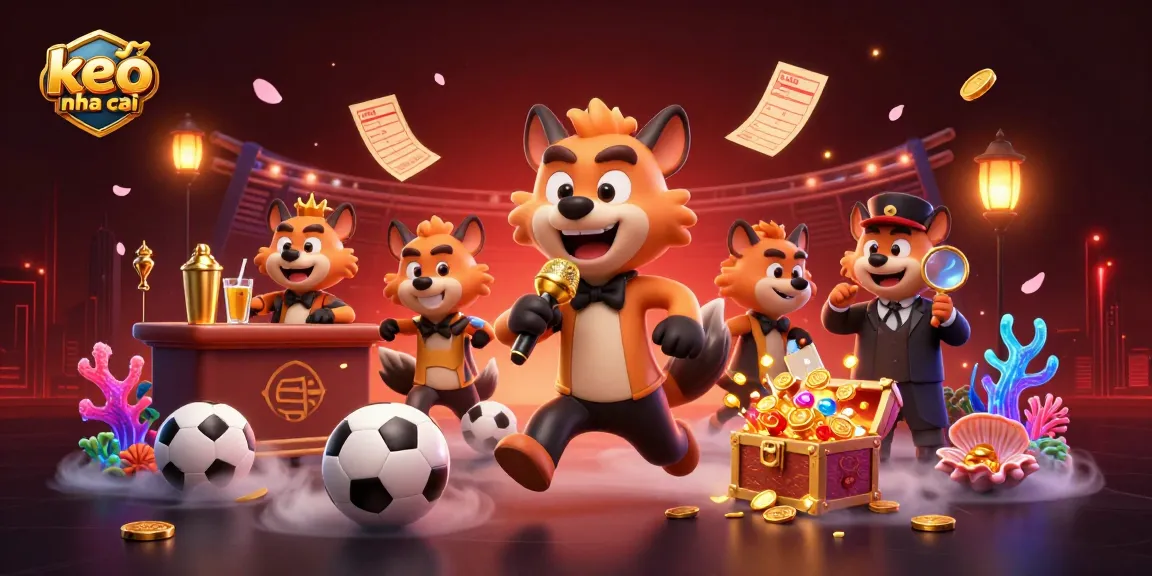 Experience the thrill of keo nha cai with hyenas in a vibrant sports betting casino scene full of energy.